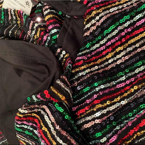 Sanctuary rainbow sequin striped embellished multi cocktail party new with tag - Picture 10 of 14